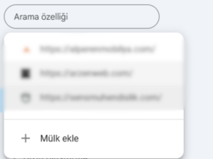 search console mülk ekleme